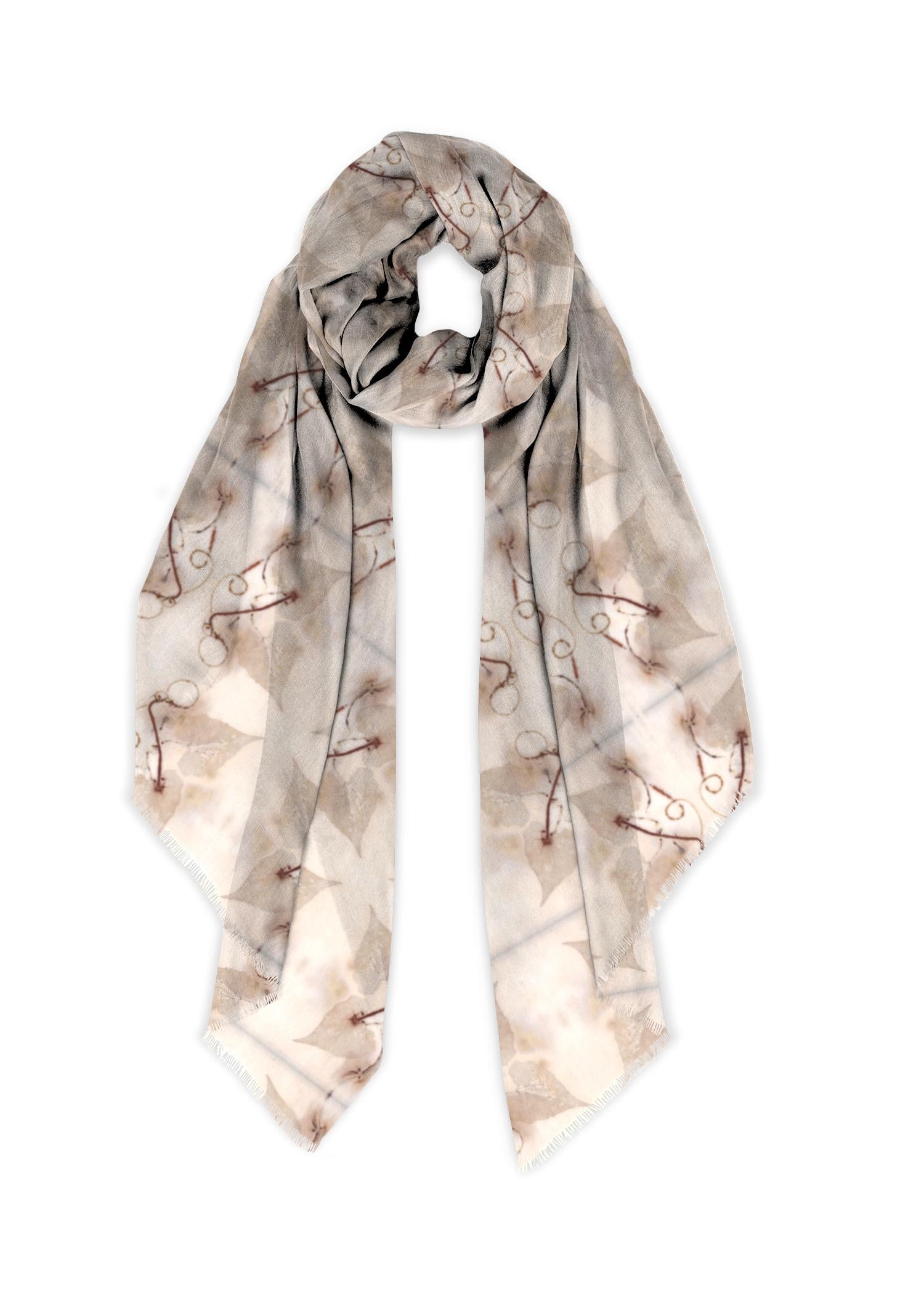 eco printed silk scarf "taylor"