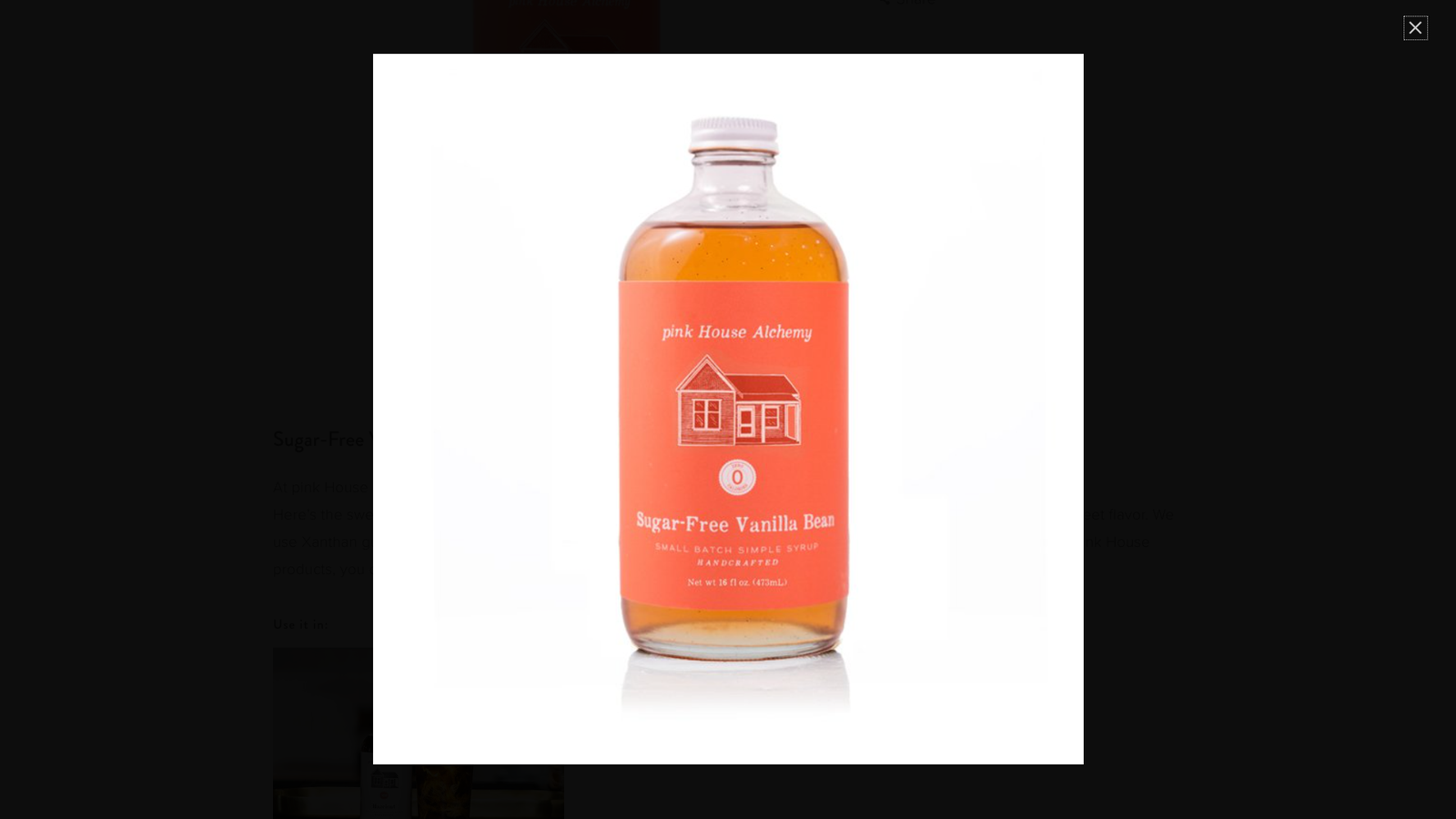 Sugar Free Vanilla Bean Syrup