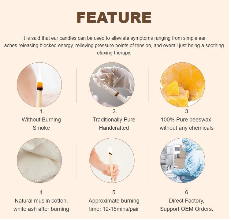 Ear Wax Removal Candles from Bees Wax high quality