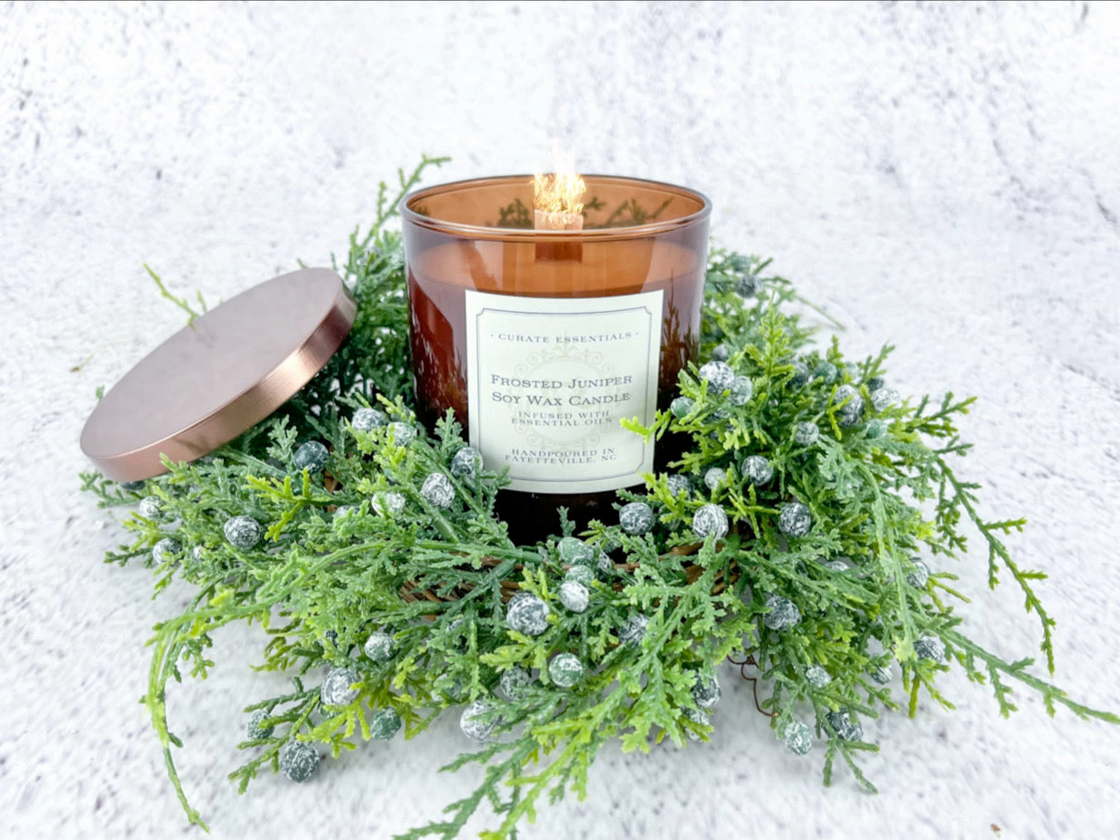 Frosted Juniper Soy Wax Candle