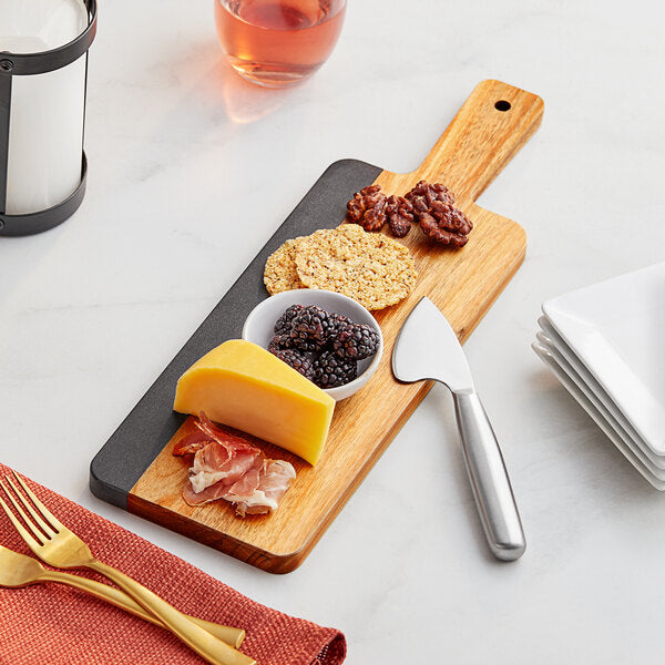 Acacia Wood and Slate Serving / Charcuterie Board - Curate Essentials