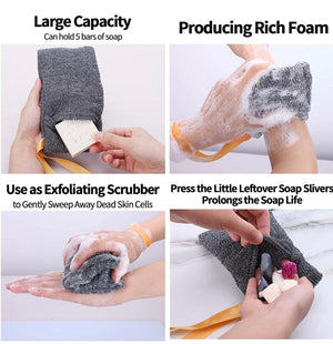 Soap Lather Pouch in Charcoal Grey