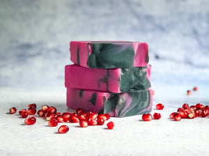 pomegranate and black currant soap